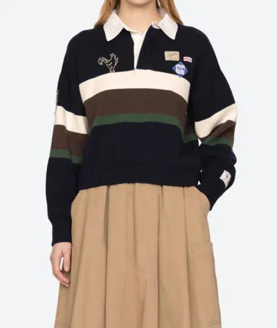 Sea Arther Long Sleeve Rugby Sweater In Multi In Multi