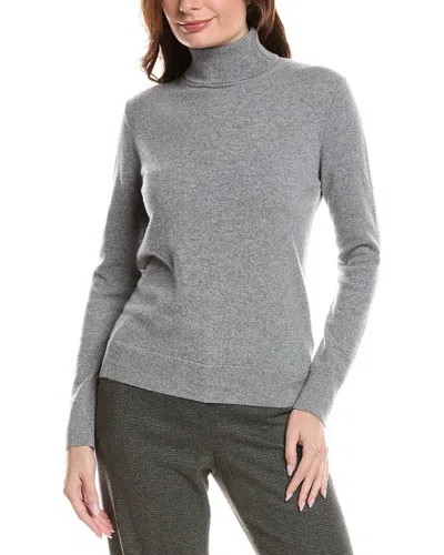Lafayette 148 Turtleneck Sweater With Lurex In Gray