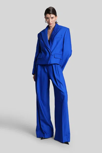 David Koma Pants In Blue