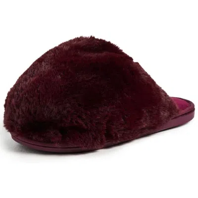 Free People Snowball Slippers In Cabernet In Multi