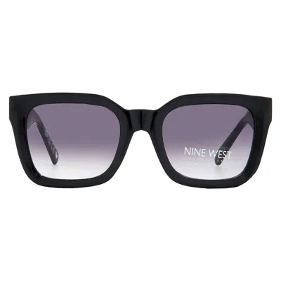 Nine West Nw 23 483 Blk Smoke Rectangular Ladies Sunglasses 10267600.lts Blk In Black