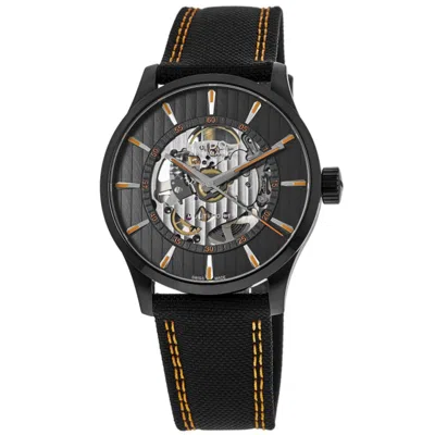 Mido Multifort Skeleton Vertigo Black Dial Fabric Strap Men's Watch M038.436.37.051.00 In Black