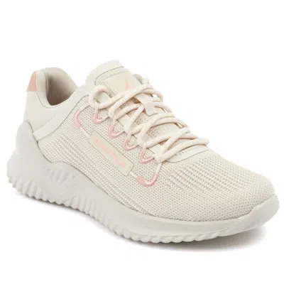 Nautica Womens Lace-up Sneaker In Neutral