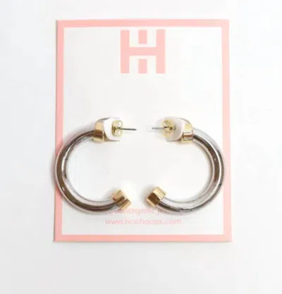 Hoo Hoops Women's Mini Two Tone Hoops In Silver/gold In Silver
