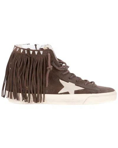 Golden Goose Francy With Fringes Suede Upper Toe Tongue And Fringes Glitter Star Sneakers Multicolor In Multi