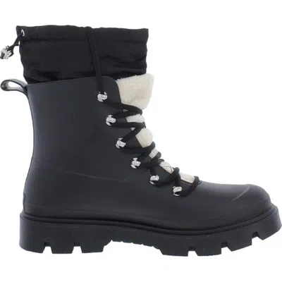 Marc Fisher Ltd Freely Boots Women's Black Waterproof Lug Sole Combat Gal1854 In Black