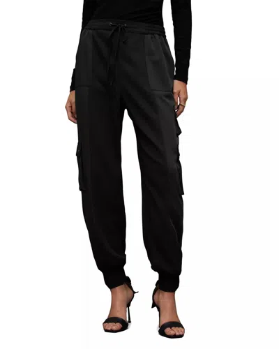 Allsaints Venus Relax Tapered Utility Trouser In Black In Black