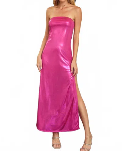 Dress Forum Viva Strapless Maxi Dress In Magenta In Pink