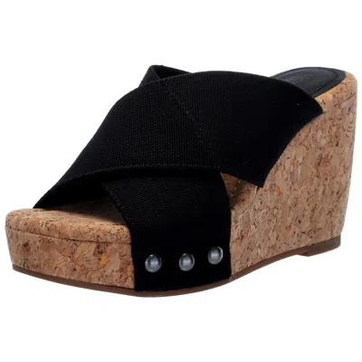 Lucky Brand Valmai Wedge Sandal Black Valmai-blk Women's In Black
