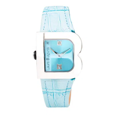 Laura Biagiotti Blue Leather Bracelet Watch In Blue