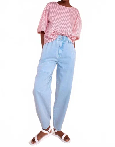 Lf Markey Colin Tapered Leg Jeans In Light Blue In Multi