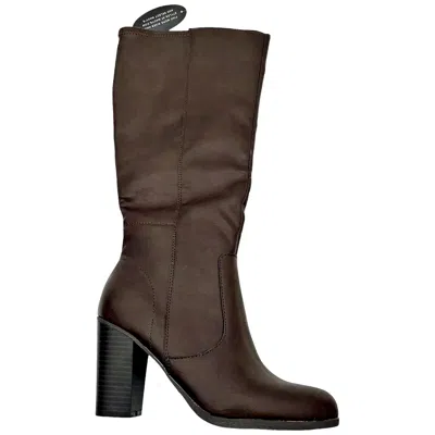 Style & Co Addyy Extra Wide-calf Dress Boots Chocolate Addyypxwc Women's In Multi
