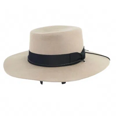 American Hat Makers Women's Cannes Wide Brim Felt Boater Hat In Taupe In Gray