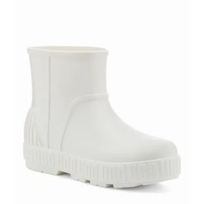 Ugg Drizlita 1125731 Women's White Leather Waterproof Rain Boots Rhs6010 In White