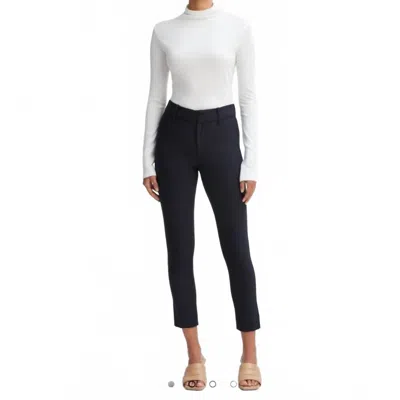 Vince High Rise Cigarette Pant In Coastal Blue In Black