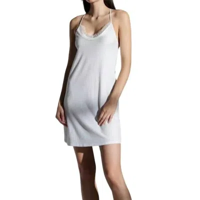 Skin Lace Sexy Slip Mini Dress In White In White