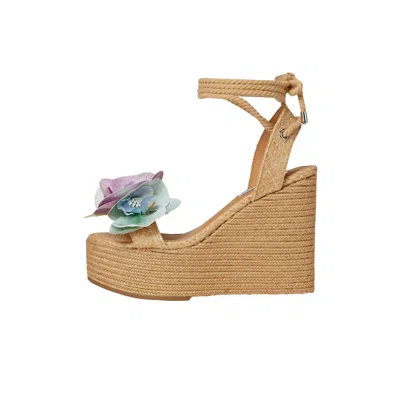 Steve Madden Petal Wedge Sandals Turquoise / Multi Peta02s1 Women's In Multi