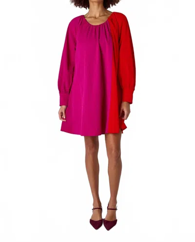 Crosby By Mollie Burch Bentley Mini Dress In Pink/ Red In Multi