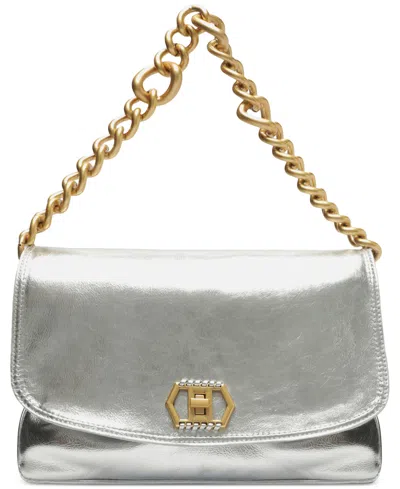 Arezzo Ivy Large Leather Crossbody In White