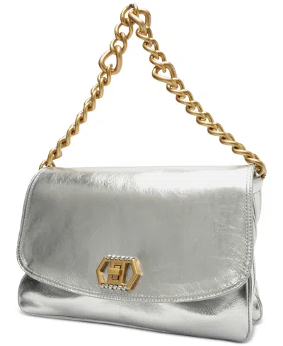 Arezzo Ivy Large Leather Crossbody In White