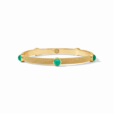 Julie Vos Women's Cabochon Bangle In Iridescent Emerald Green In Multi