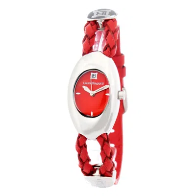 Laura Biagiotti Leather Dress Women's Watch In Red