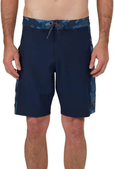 Salty Crew Transom Utility Boardshorts In Blue Camo In Blue