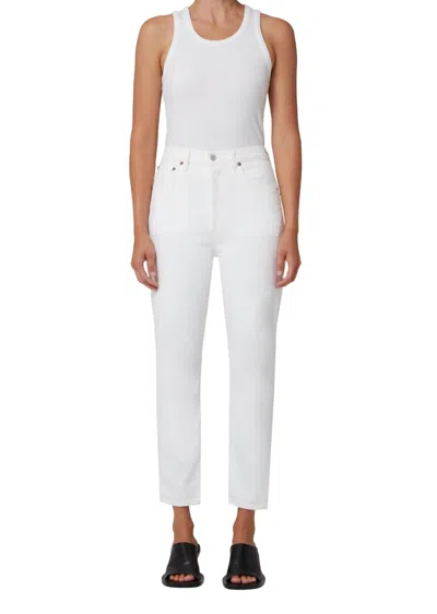 Agolde Riley Crop Jean In Whip In White