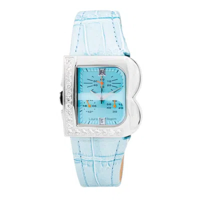 Laura Biagiotti Leather Dress Women's Watch In Blue