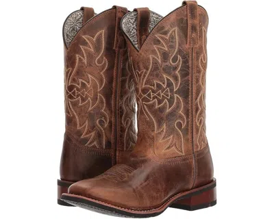 Laredo Anita Womens Brown Leather Square Toe Mid-calf Western Boots Rhs6100 In Animal Print