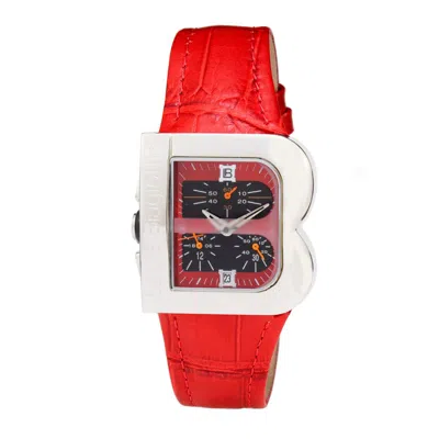 Laura Biagiotti Leather Dress Women's Watch In Red