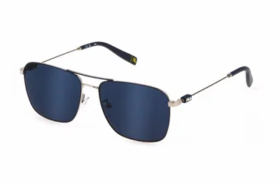 Fila Men's Spin Around Sunglasses In Palladium/blue In Blue