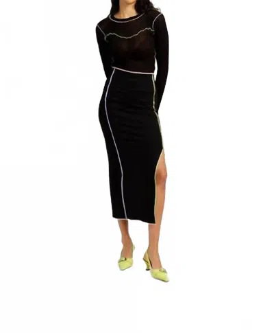 Eliza Faulkner Renata Midi Skirt In Black In Black