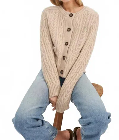 Marea Amalie Cardigan In Oatmeal In Brown