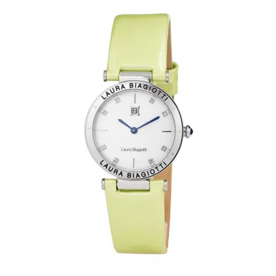 Laura Biagiotti Leather Dress Women's Watch In Green