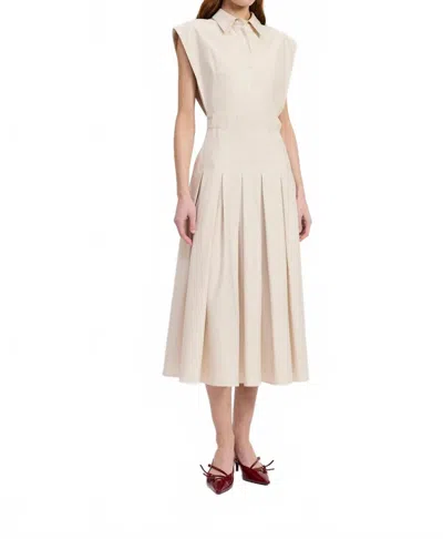 En Saison Quince Midi Shirt Dress In Ecru In Neutral