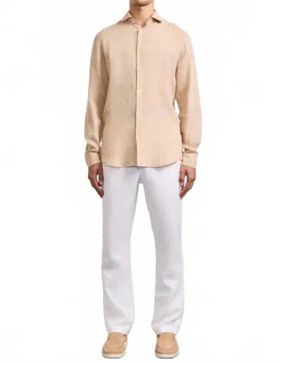 Frescobal Carioca Antonio Long Sleeve Shirt In Sand Dune In Sand