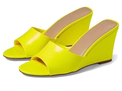 Faryl Robin Faryl By Farylrobin Skye Sandals Women's Neon Yellow Wedge Heel Gal985 In Yellow