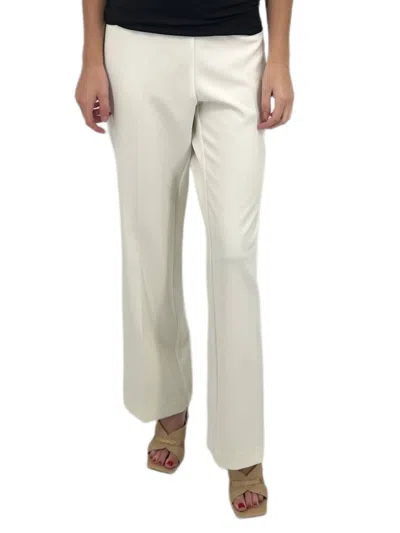 Estelle And Finn Full Leg Pull On Pants In Ivory In White