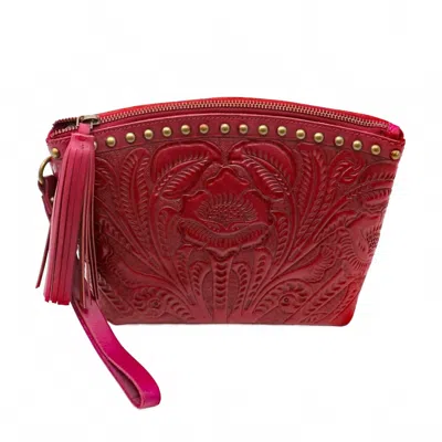 Anabaglish Women's Belle Flour Wristlet Pouch Bag In Red In Red