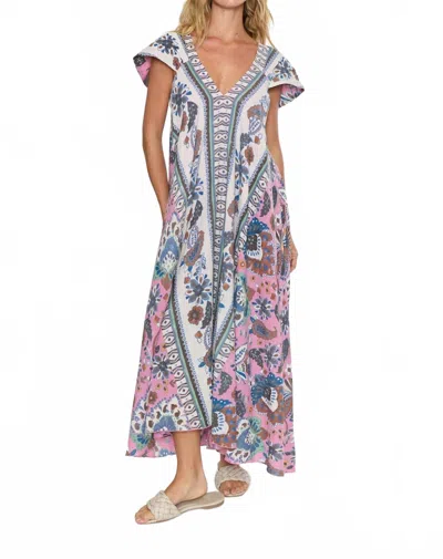 Raga Farrah Midi Dress In Fuchsia In Multi