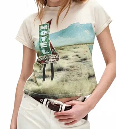 Daydreamer Motel Ranch House Vintage Tee In Dirty White In Multi