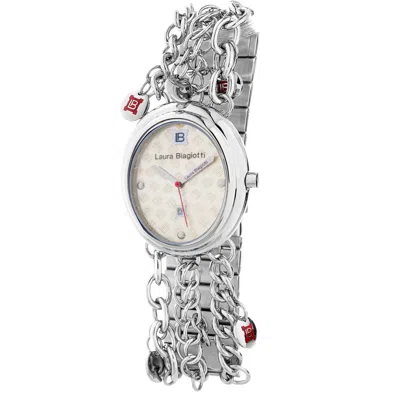 Laura Biagiotti Silver Stainless Steel Dress Watch In Metallic