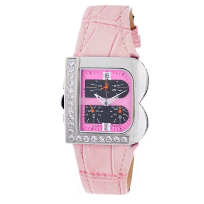 Laura Biagiotti Leather Dress Women's Watch In Pink