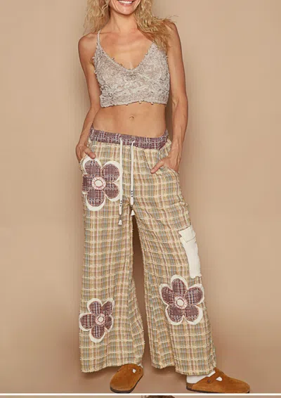 Pol Angela Wide Leg Vintage Pants In Multi In Multi