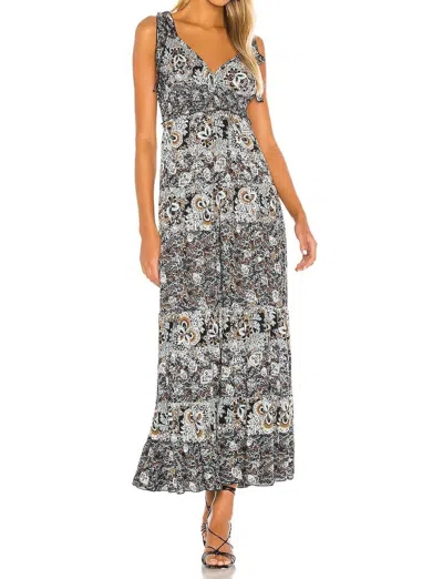 Free People Lets Smock About It Dress In Black Combo In Multi