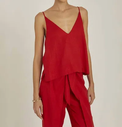 Lenny Niemeyer V Neck Strap Tank Top In Paprika In Red