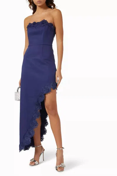 Elliatt Inara High-low Gown Dress In Navy In Blue