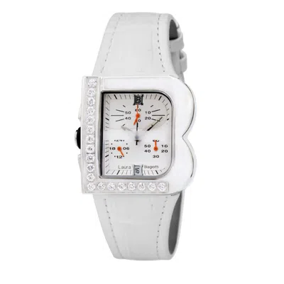 Laura Biagiotti Leather Dress Women's Watch In Gray