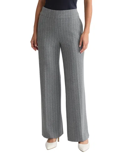 Jones New York Petite Pull On Wide Leg Pants In Gray